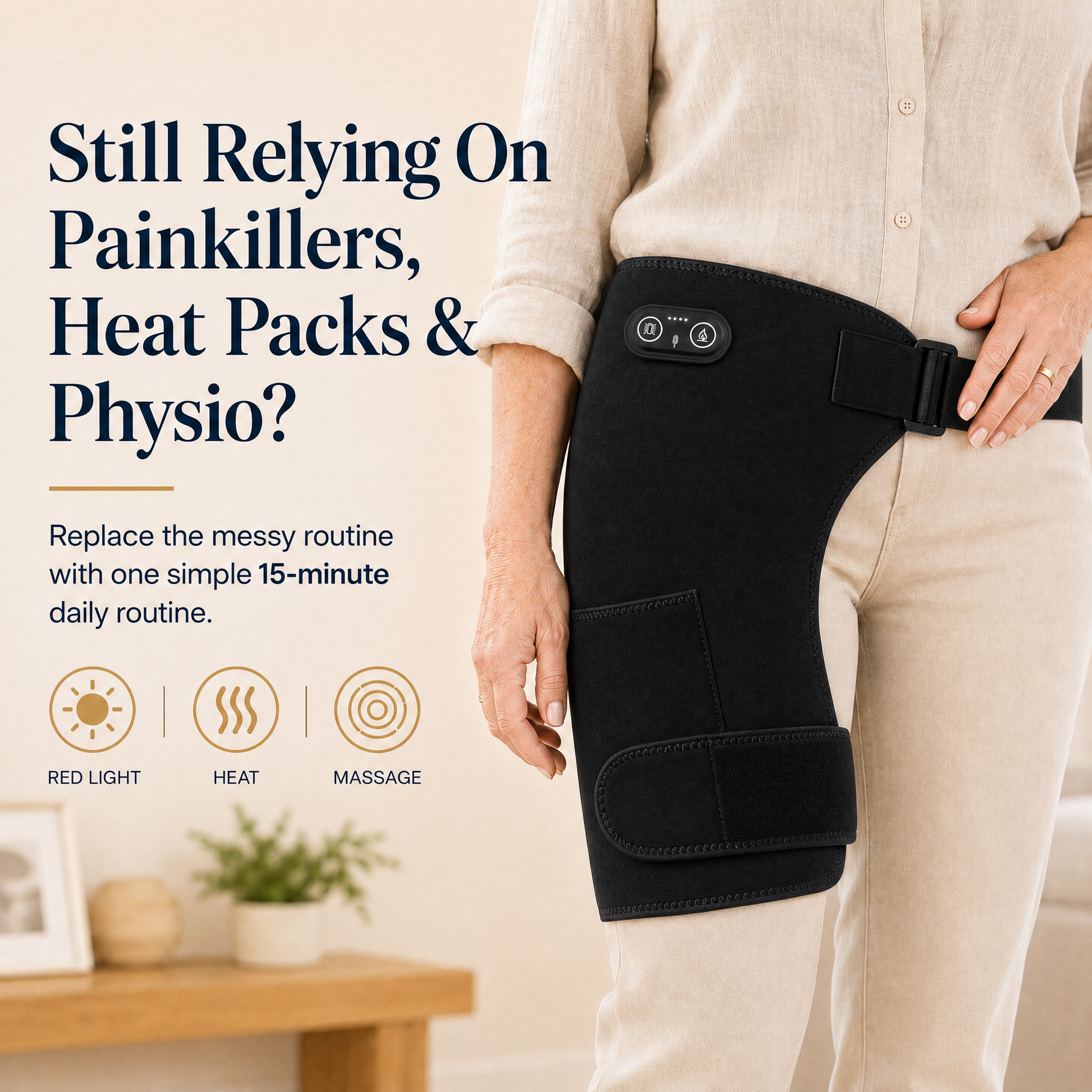HipWell™ 3-in-1 Red Light Therapy Hip Belt