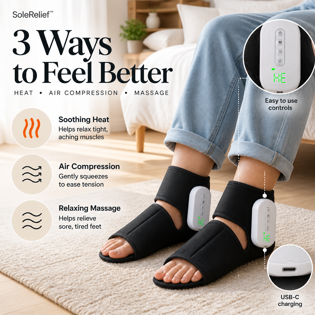 SoleRelief™ 3-In-1 Foot & Ankle Massager